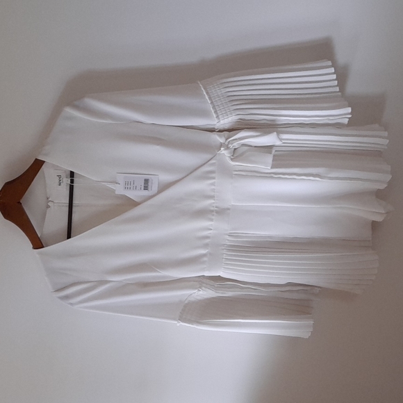 SEED HERITAGE White Pleat Detail Bell Sleeve Romper Onesie Playsuit NWT RRP$170 - Picture 4 of 9